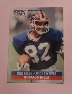 AMERICAN FOOTBALL CARD PRO SET CARD 1991 # 442 DON BEEBE WR BUFFALO BILLS 82 BB - Picture 1 of 2
