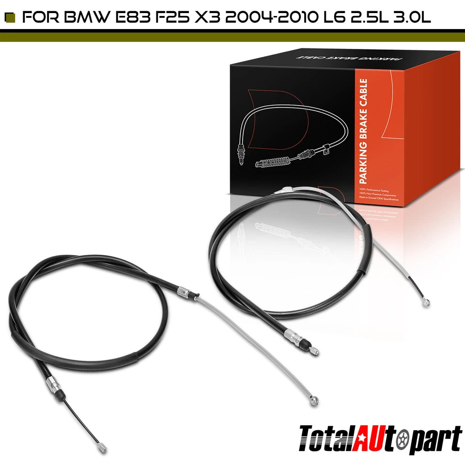 2x Nuevo Cable de freno de estacionamiento para BMW X3 E83 2004 2005 2006-2010 trasero izquierdo y derecho Foto 1 de 4