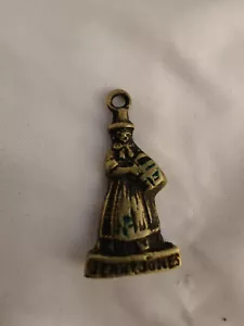 Vintage,Solid Brass Jenny Jones Carrying Basket Pendant, Fob, Lucky Charm 4.3cm - Picture 1 of 5