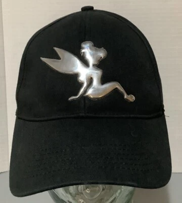 Tinker Bell Metálico Sobre Negro Ajustable Algodón Gorra Sombrero Adulto Disney Foto 1 de 4