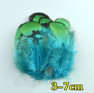 Peacock Plumas Blue Feathers 4cm - 7cm Fly Craft Hat Arts Costume Plume UK - Picture 1 of 1