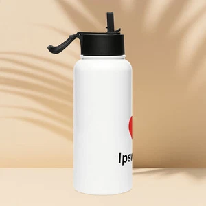 Stainless steel water bottle with a straw lid - Picture 1 of 4