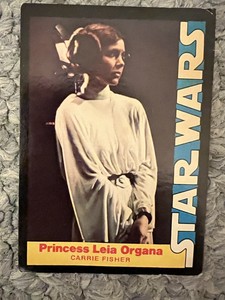 1977 wonderbread star wars cards. lot of 4. c3po, princess leia, tuscan raider +