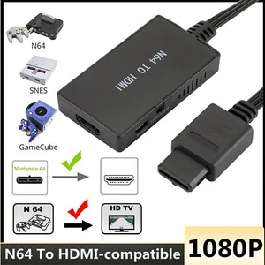 HDMI Adapter Converter w/ HD Cable for Nintendo 64/SNES/SFC/NGC Gamecube Console - Picture 1 of 12