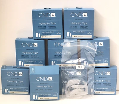 CND VELOCITY TIPS CLEAR NAILS MICRO Contact Area # 9 - 50 COUNT x 10 pk - Image 1 of 3