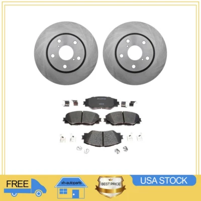 Rotores de freio dianteiro pastilhas de freio de cerâmica hardware para 2012-2016 2017 Toyota Prius V - Imagem 1 de 4