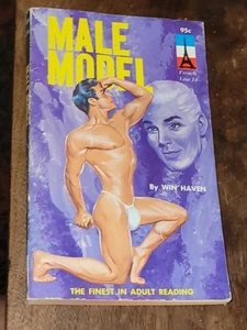 1967 Vintage MALE MODEL By WIN HAVEN Gay Interest Pulp CARL CORLEY FRENCH LINE - Imagen 1 de 10