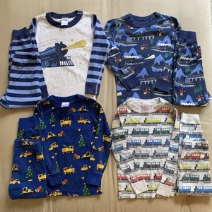 Hanna Andersson Boys US 4 - 100 cm Long John Long Sleeve Pajama Lot of 4 - Picture 1 of 14