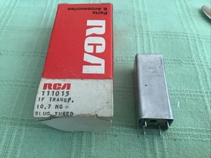 RCA Oem Part 111015 IF Transformer 10.7mHz Slug Tuned - Picture 1 of 3