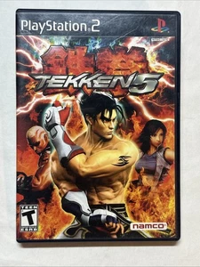 Tekken 5 (Sony PlayStation 2, 2005) Estuche Original Y Manual Solo SIN JUEGO - Imagen 1 de 3