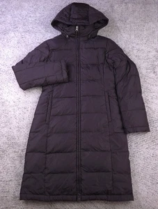 Benetton Down Puffer Jacket Womens XS Trench Frost Research Hooded Quilted Coat - Picture 1 of 9