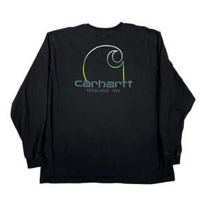 Carhartt Loose Fit Longsleeve Pocket Shirt Size XL Black Back Logo - Bild 1 von 10