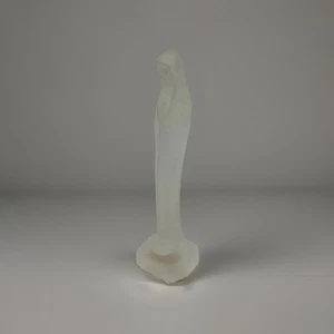 vtg Mexico kristaluxus frosted glass Mini vergin Mary la virgen 4 1/2” figurine - Picture 1 of 7
