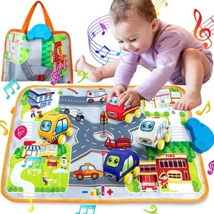 Car Toys for 1 Year Old Boy, Soft Baby Toy Set with Music Playmat, Baby Infan... - Picture 1 of 7
