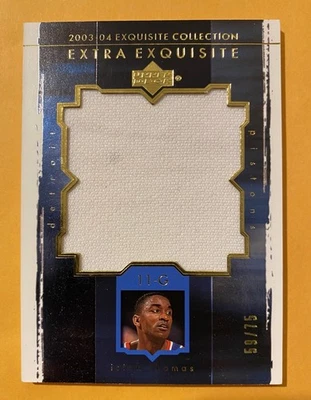 ISIAH THOMAS 2003-04 UD EXTRA EXQUISITE Game Used Jersey 59/75 - Image 1 of 3
