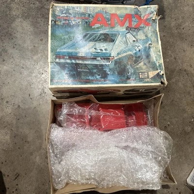 MPC 1968 AMERICAN MOTORS AMC "AMX" KIT#2001-350 1/20 Model Kit Inventoried Rare - Image 1 of 4