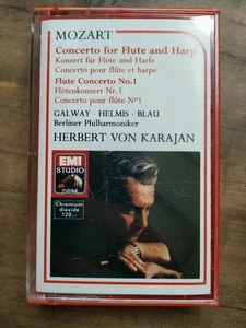 Mozart Concerto for Flute And Harp - Herbert Von Karajan/Cassette - Picture 1 of 2