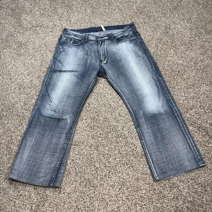 Vintage Guess Jeans Mens 38x30 Cliff Wide Boot Cut Denim Relaxed Fits 38 X 27 - Picture 1 of 15