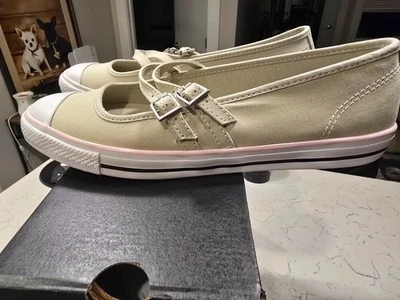 Sapatos femininos Converse Chuck Taylor All Star Dainty Mary Jane balé OLIVE 9.5 - Imagem 1 de 4