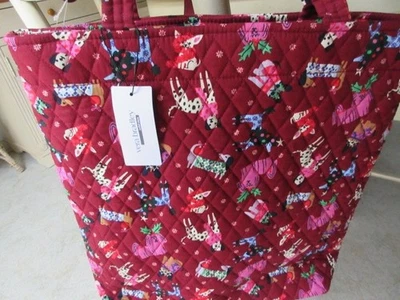 Vera Bradley Large North South Tote Holiday Hounds NWT - Image 1 of 4