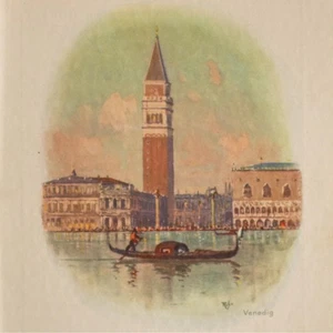 Tarjeta de menú HAPAG Lloyd MS Wilhelm Gustloff Bordessen Venecia 1938 - Imagen 1 de 3