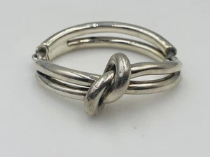 Brazalete Brazalete Puig Doria España Vintage Plata de Ley Nudo Modernista - Imagen 1 de 7