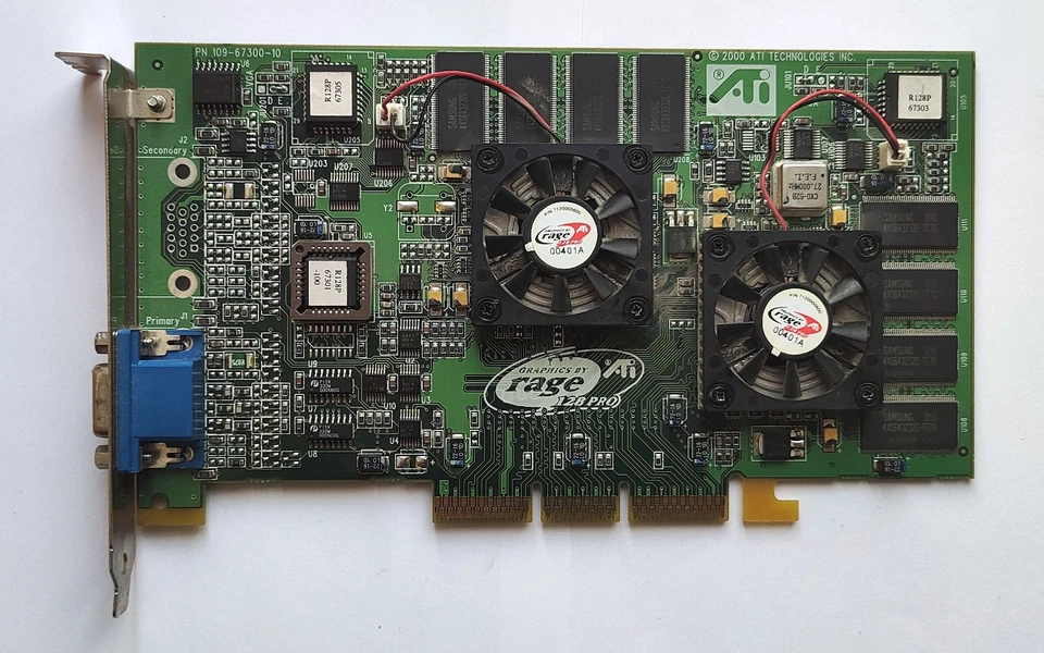 RARE! ATi Rage Fury MAXX 64MB AGP VGA Card - Test OK! 581 - Image 1 of 4
