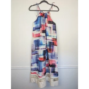Sachin Babi Midikleid Sonora Aquarell Leiter Spitze Sommer Mehrfarbig Größe S - Bild 1 von 14