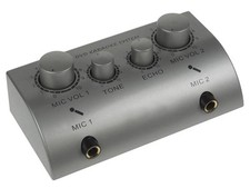 MESA DE MEZCLAS MEZCLADOR PARA 2 MICROFONOS ECO REVERBERACION KARAOKE BD1711