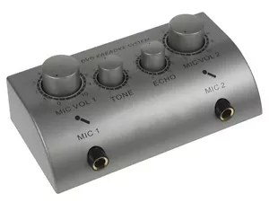 MESA DE MEZCLAS MEZCLADOR PARA 2 MICROFONOS ECO REVERBERACION KARAOKE BD1711 - Bild 1 von 1