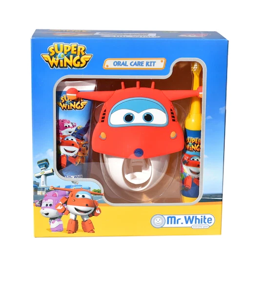 Mr White Jr Oral Gift Box Set Super Wings Toothbrush Dispenser Set - Image 1 of 1