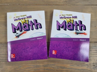 NEW -McGraw Hill My Math Student Workbooks Vol 1 & 2 Grade 5 Published 2019 (WV) - Image 1 of 4