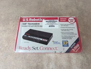 US ROBOTICS USR5686E 56K V.92 EXTERNAL SERIAL DATA FAX MODEM K2-1(6) - Picture 1 of 6