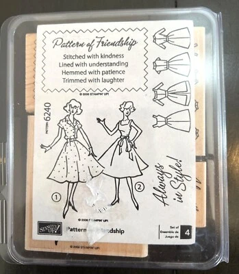 RARO Patrón de Amistad Montado en Madera Juego de Estampillas de Goma ¡Por Estampación! 2006 Foto 1 de 3