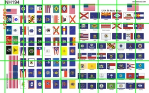 NH194 DAVE'S AUFKLEBER AMERIKANISCHE, STAATLICHE UND MILITÄR FLAGGEN  - Bild 1 von 5