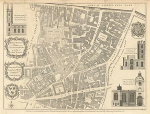 Broad Street Ward & Cornhill Ward divided… City of London. COLE 1760 old map - Picture 1 of 1