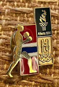 ATLANTA 1996 - DATED NORWAY NOC OLYMPIC BOXING TEAM PIN - Picture 1 of 1