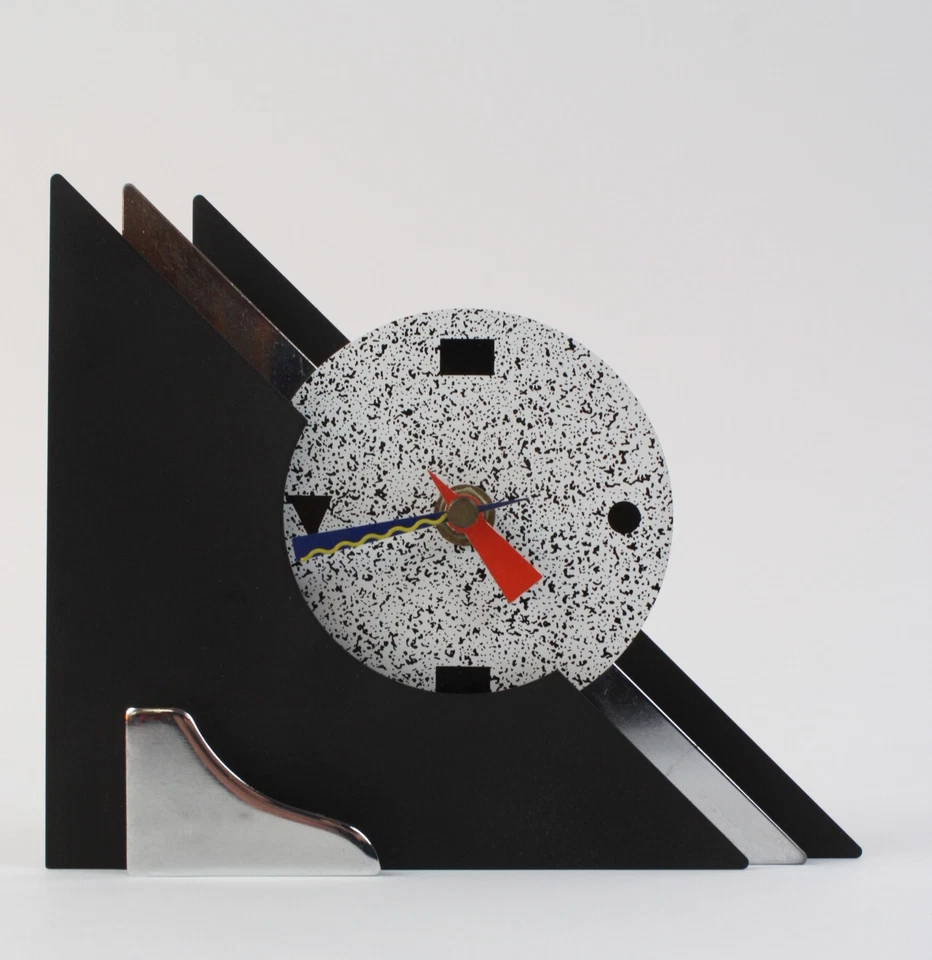 80er-Jahre Memphis-Design Tischuhr Quartz (356-4I13) - Bild 1 von 4