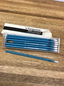 Vintage Drafting Lead Berol Eagle Turquoise Filmograph E1 Pencils - Picture 1 of 6