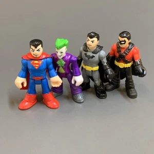 4Pcs Imaginext DC Super Friends Joker Robin Batman Fisher Price Action Figures - Picture 1 of 7