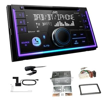 JVC 2-DIN MP3 Autoradio Bluetooth DAB+ für Ssangyong Rexton II 2006-2013 schwarz - Bild 1 von 4