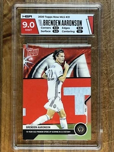 2020 Topps Now MLS /849 Brenden Aaronson #21 HGA 9 MINT Rookie - Picture 1 of 2
