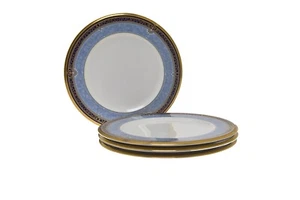 Icon by Noritake 9784 Blue White Gold Bread Plate 6.5"- Set of 4 - Picture 1 of 4