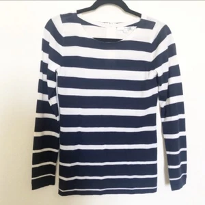 Boden Navy Striped Wool Top Women’s Size 2 - Picture 1 of 6