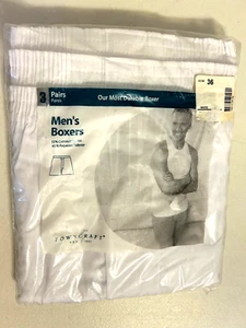 VTG Towncraft JC Penneys Mens Size 36 Most Durable Boxer White 3 Pairs New - Picture 1 of 2