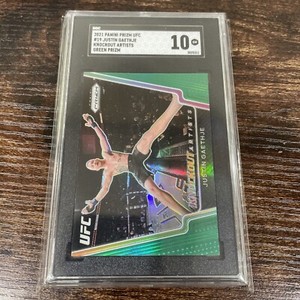 2021 UFC Prizm Knockout Artists Green Prizm Justin Gaethje SGC 10