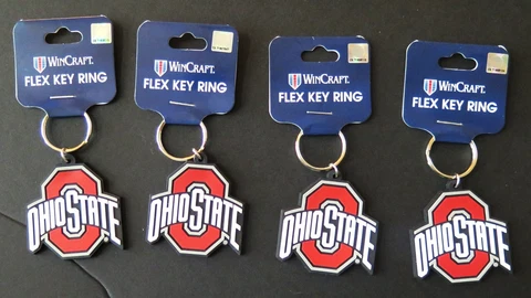 FOUR (4) OHIO STATE BUCKEYES, FLEXIBLE KEY RINGS FROM WINCRAFT Cover