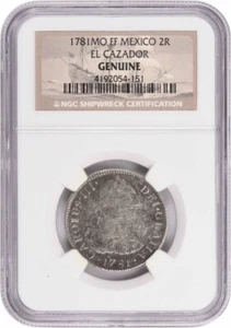 1783 Mo FF Mexico 2 Reales El Cazador Genuine NGC #54151 - Picture 1 of 2
