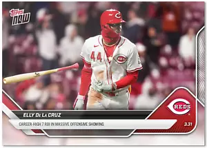 2025 MLB Topps Now Elly De La Cruz Career High 7 RBI Game #24 Reds - Picture 1 of 2