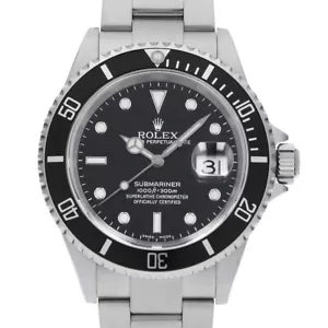 ROLEX SUBMARINER Date 16610 Schwarz F Nummer Sekundenzeiger Herren - Bild 1 von 9